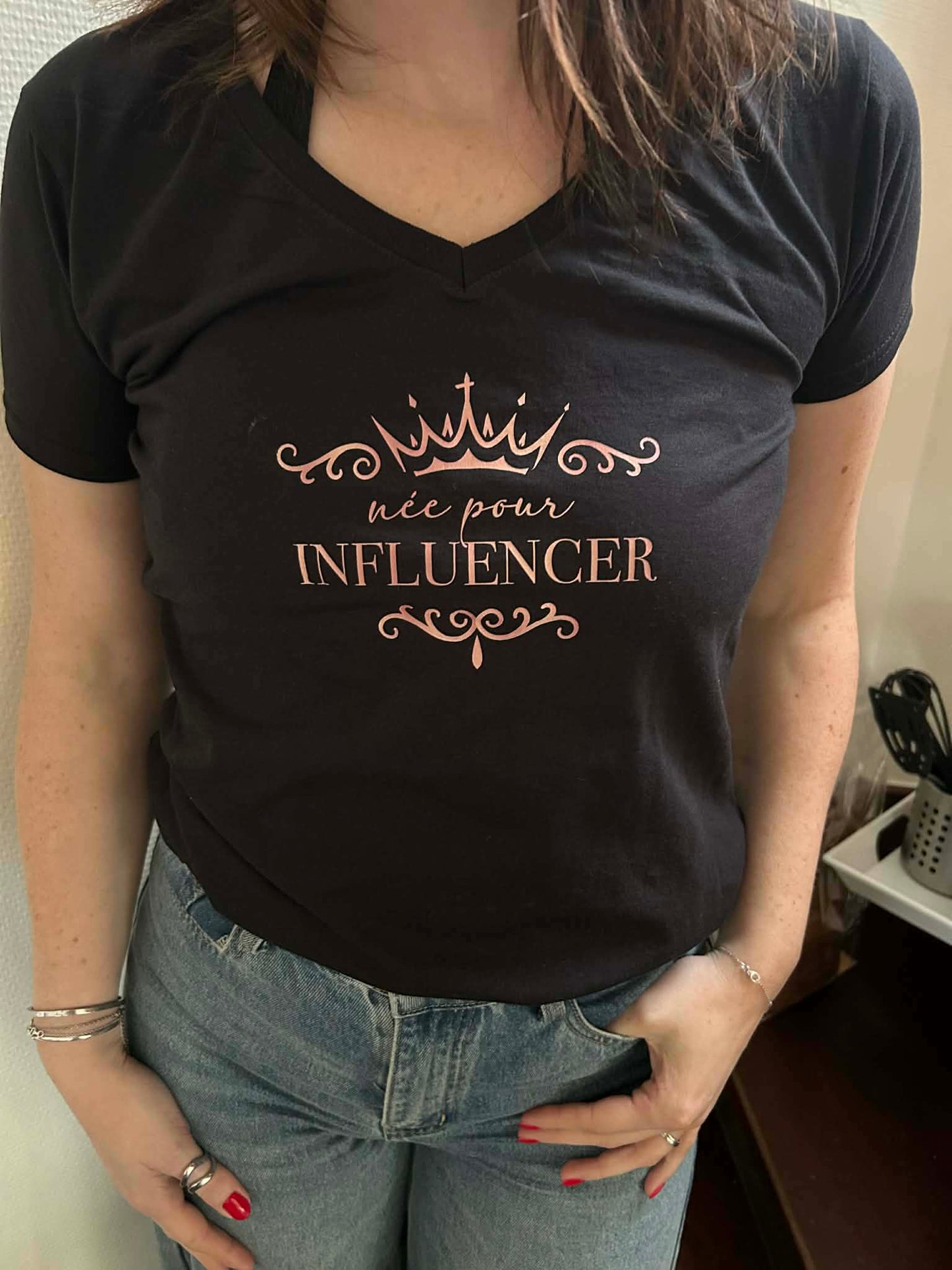 T-shirt Née pour influencer